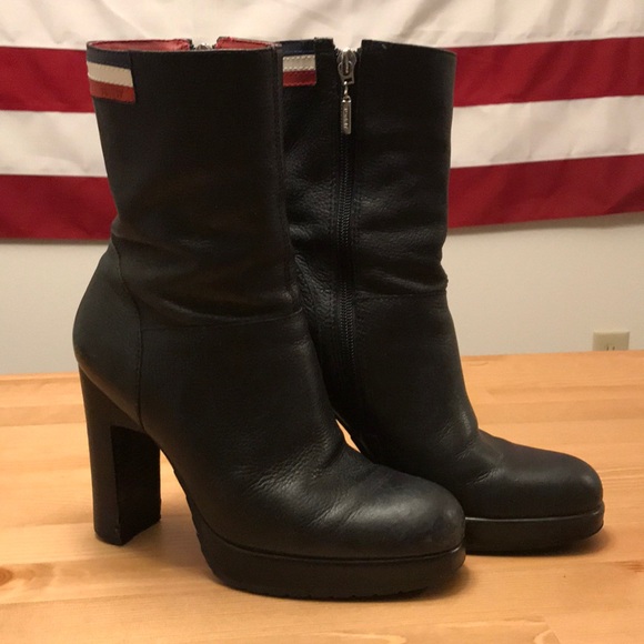 tommy hilfiger mid calf boots
